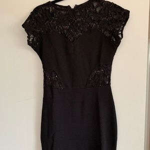 ASOS - Black lace panel dress